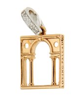 Pendant Loving Palladio  2D in Yellow Gold Diamante 01G SERLIANA - 01G SERLIANA